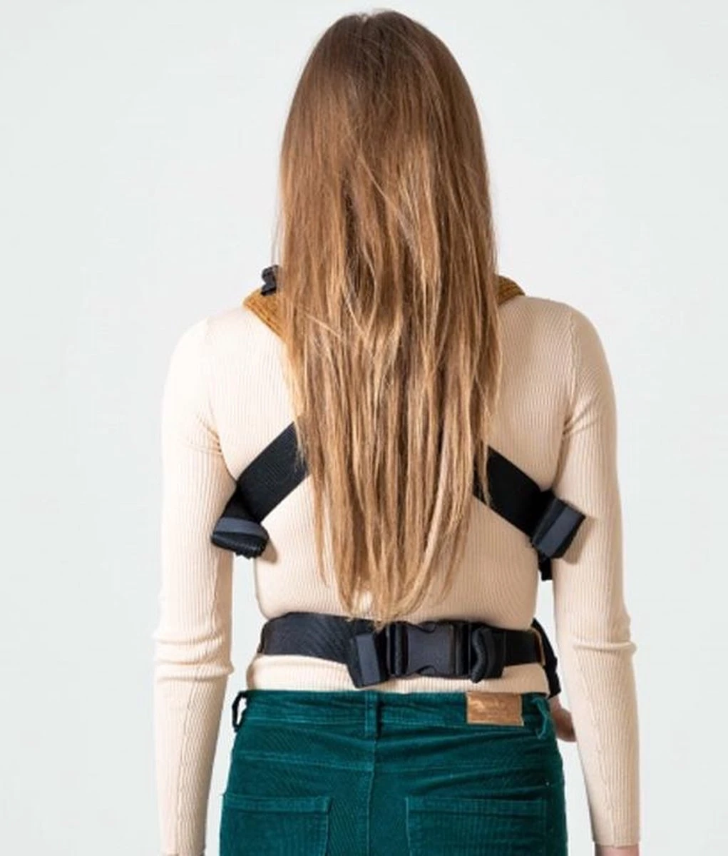 ByKay - Draagzak - Click Carrier Classic - Ribbed Velvet - Mustard Brown - Image 4