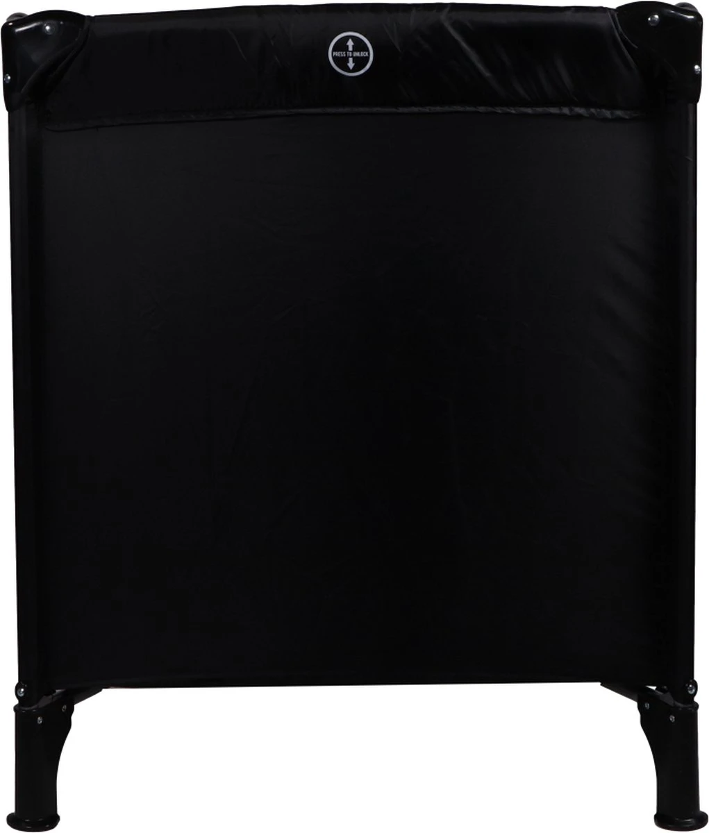 Ding Campingbedje - Zwart - 120x60 Cm - Reisbedje Inclusief Bodemmatrasje - Image 2