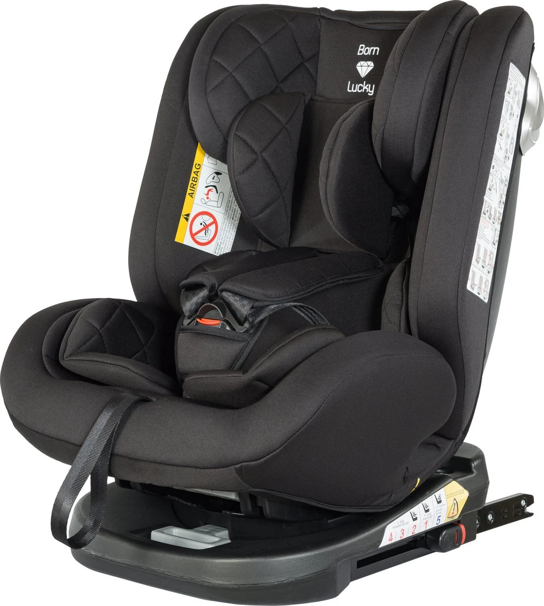 Born Lucky Meegroei Autostoel Roadline SPS ISOFIX - Groep 0/1/2/3 - 360° Draaibaar - Zwart - Image 6