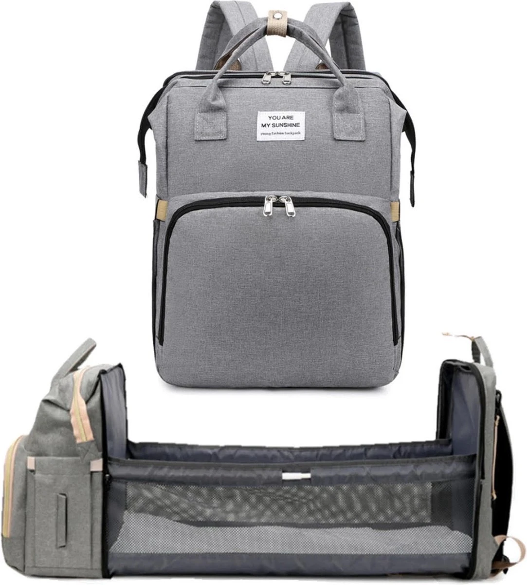 Merkloos Luiertas - Luier- En Verzorgingstas - Baby Rug Tas Met Isoleervak - Kerstcadeau Diaper Backpack Bag - Reis Rugzak Inclusief Buggy En Kinderwagen Haken - Grote Capaciteit - Unisex/Jongens/Meisjes - Zwart - Image 2