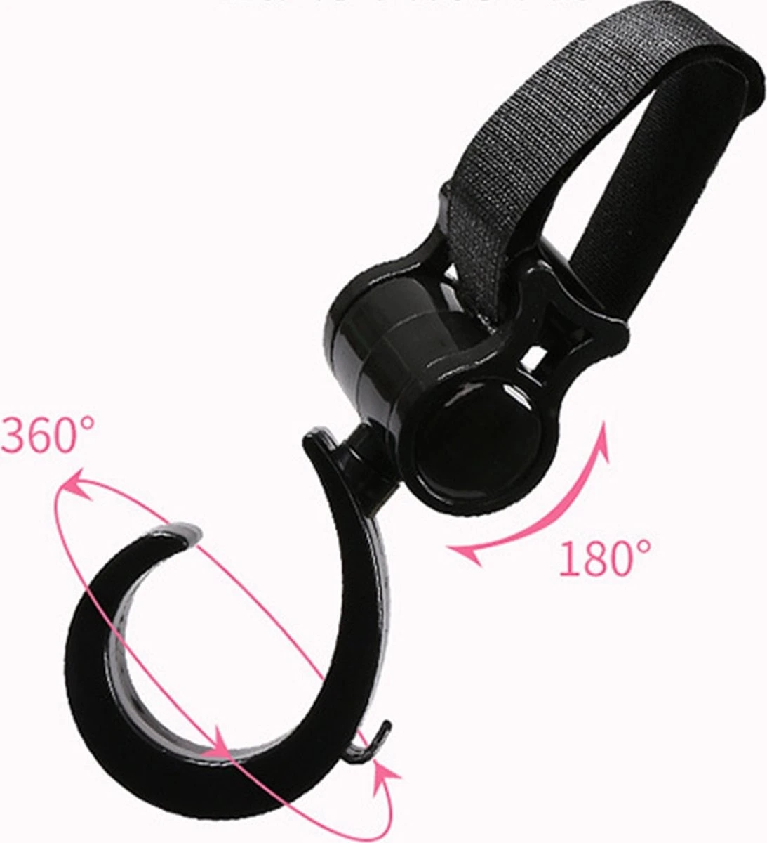 Kinderwagen Tassenhaak 2 Stuks - Boodschappenhaken - Tassenhanger - Babywagen Tassenhaak - Strollerhook - Buggy Haak - Bags Holder - Tassenclips - Rugzak Hanger - Verplaatsbare Hanger - Rolstoelhaak - Auto Hoofdsteun Haak - Image 7