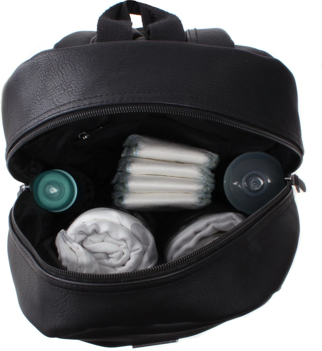 Kidzroom Popular Luiertas Rugzak - Zwart - Verschoonmatje - Flessenhouder - Image 3