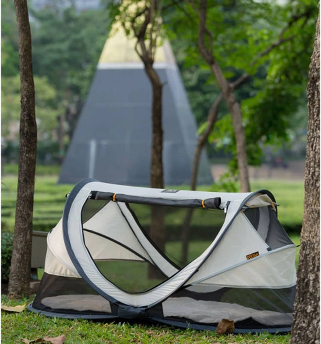 Deryan Peuter Luxe Campingbedje – Inclusief Zelfopblaasbare Matras - Cream - Image 10