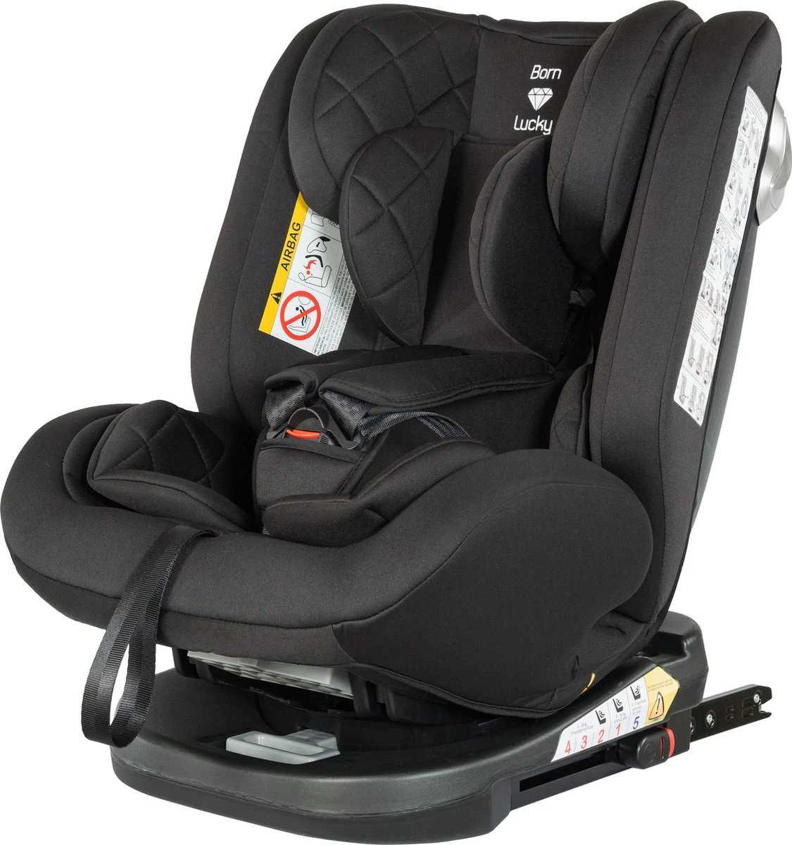Born Lucky Meegroei Autostoel Roadline SPS ISOFIX - Groep 0/1/2/3 - 360° Draaibaar - Zwart - Image 13