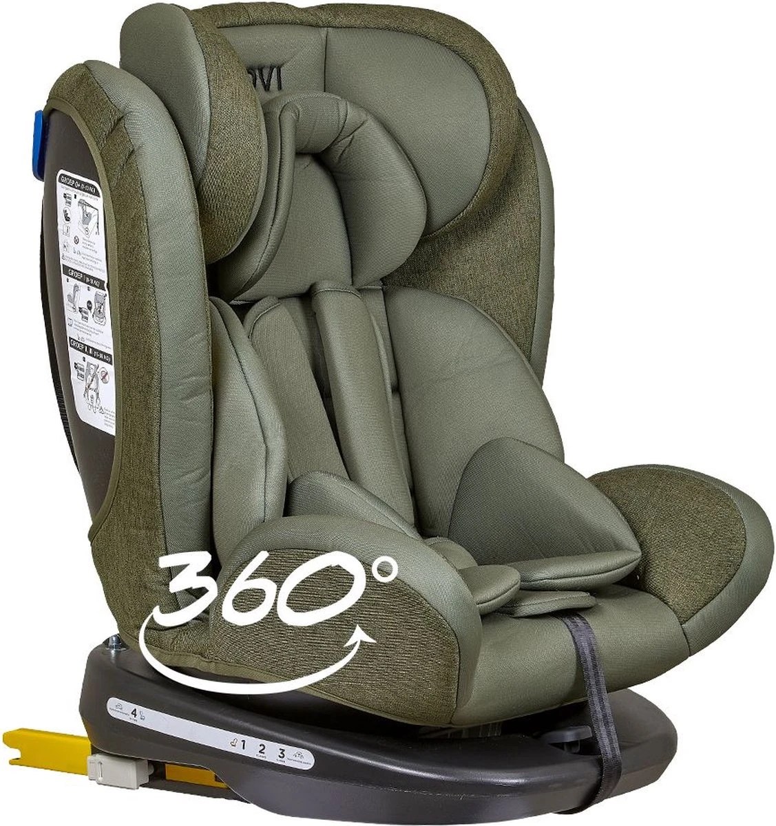 Novi Baby® - Autostoel - Goliath Pro - Isofix - 360° Draaibaar - Groen - Groep 0-1-2-3 - 0-36 Kg