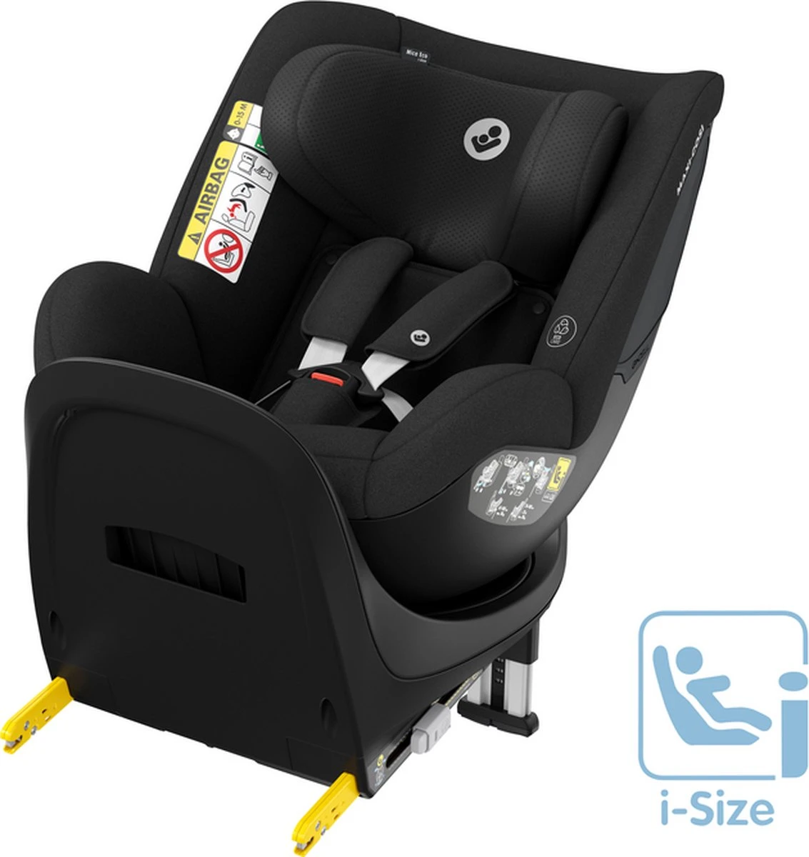Maxi-Cosi Mica Eco I-Size Autostoeltje - 360° Draaibaar - Gerecyclede Stoffen - Authentic Black