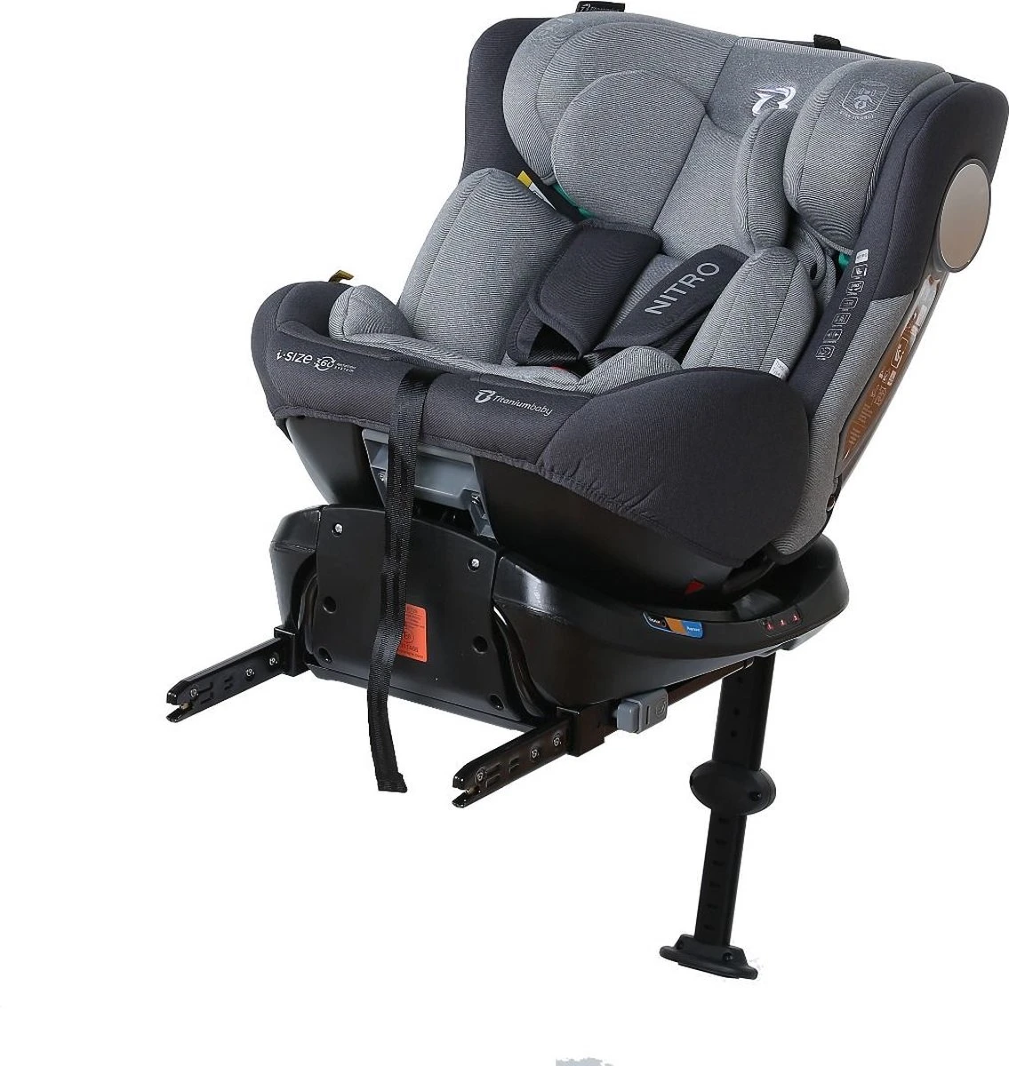 Autostoel Titanium Baby Nitro I-Size 360° 0-1-2-3 Isofix Rotation Grey - Image 6