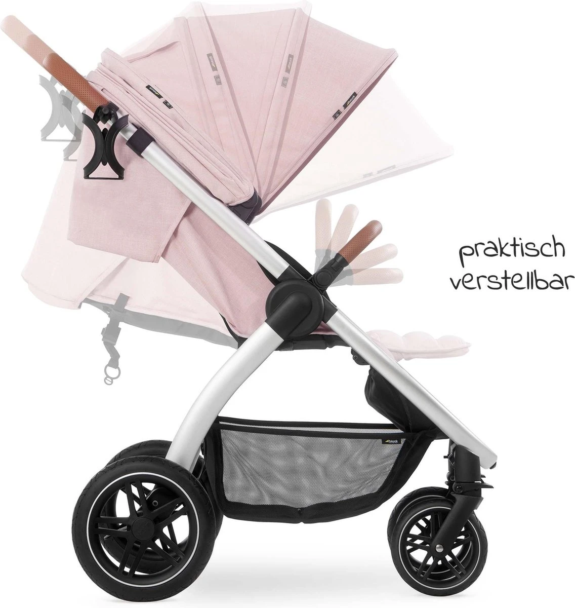 Hauck UpTown Buggy - Met één Hand Opvouwbaar - Roze - Afbeelding 3