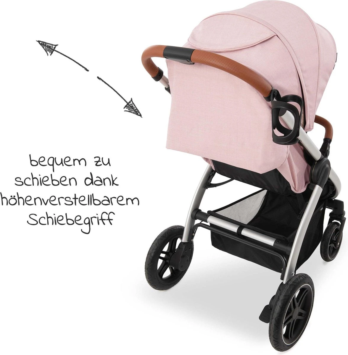 Hauck UpTown Buggy - Met één Hand Opvouwbaar - Roze - Afbeelding 4