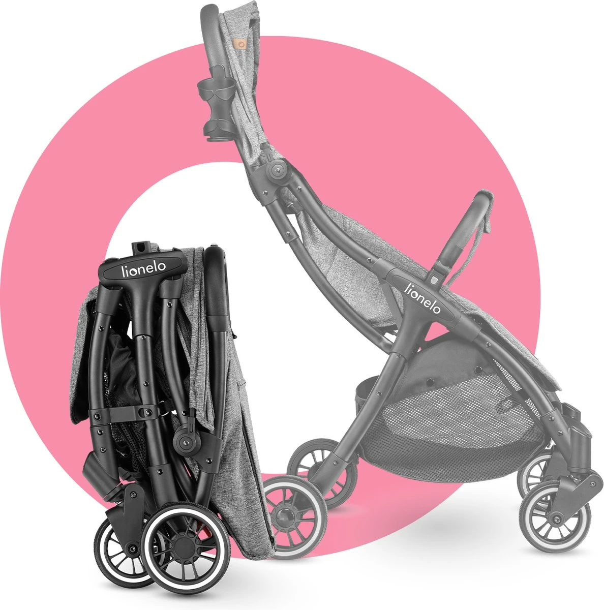 Lionelo Buggy Julie One - Kinderwagen Premium - Automatisch Opvouwen - Wandelwagen Tot 22 Kg - Comfortabele Zitje - Afbeelding 8
