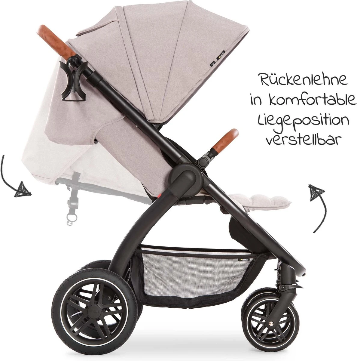 Hauck UpTown Buggy - Met één Hand Opvouwbaar - Beige - Image 6
