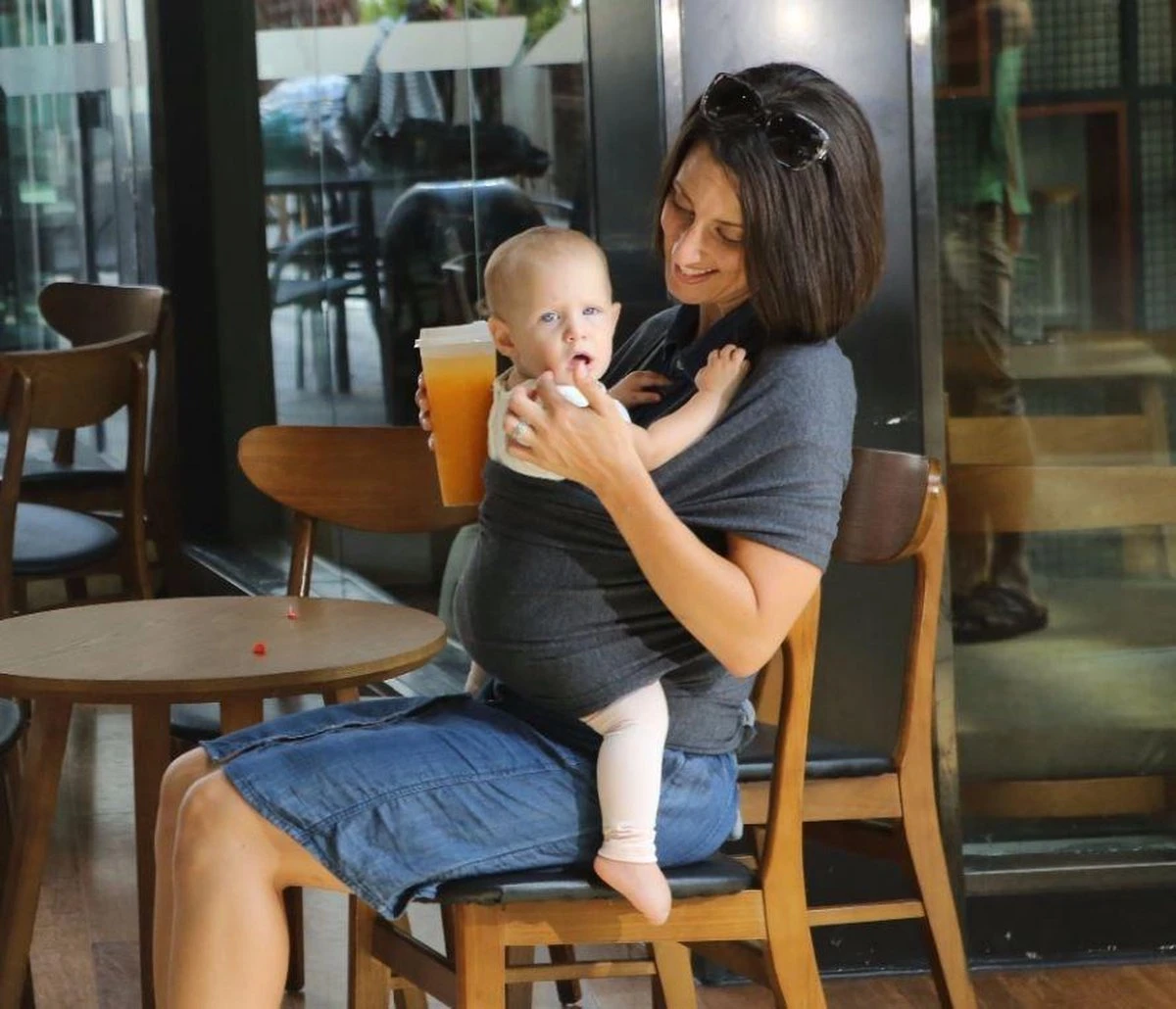 Baby Draagdoek Wrap Sling Comfortabel En Veilig 95% Katoen En 5% Spandex Natuurlijke Verfstof BuitenBaby - Image 2