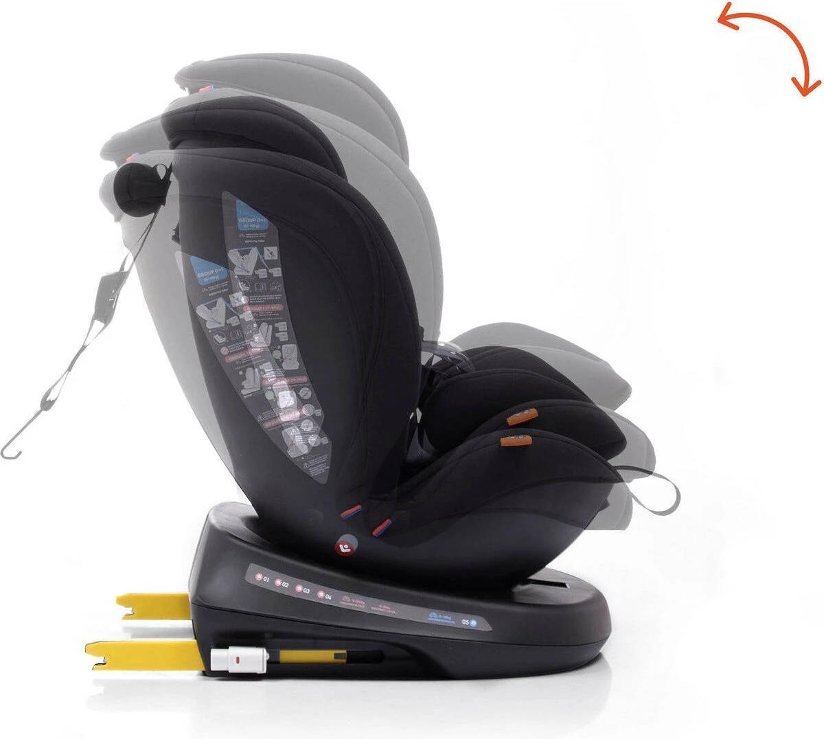 Autostoel Babyauto Rodia 360° Met Isofix - Groep 0+/1/2/3 Zwart (0-36kg) - Image 13
