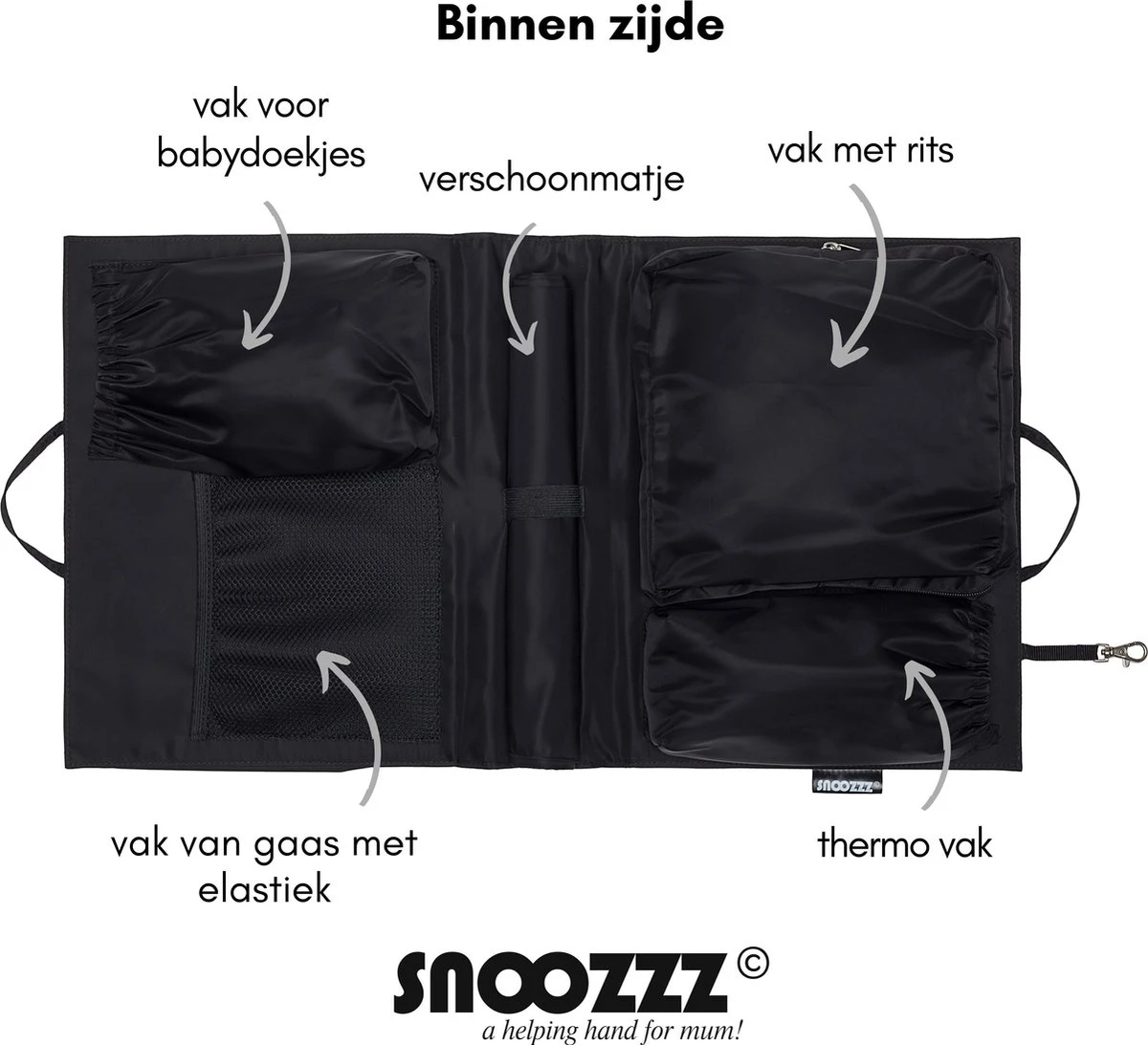 Snoozzz Bag In Bag Tas Organizer Met Thermovak - Zwart - Image 6