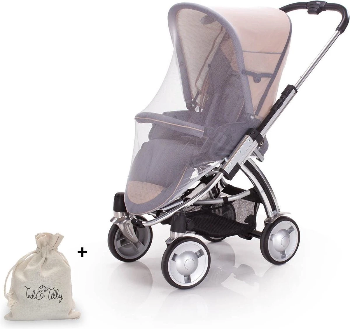 Universele Klamboe – Muggen- & Insectengaas Babybed – Muskieten En Muggennet – Voor Ledikant Kinderwagen Campingbedje – Wit - Image 4