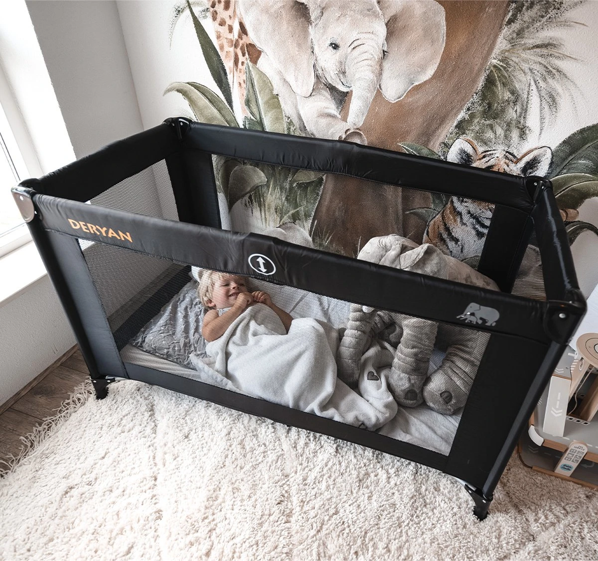 Deryan Believer Campingbedje - 120x60cm - Zwart - Image 3