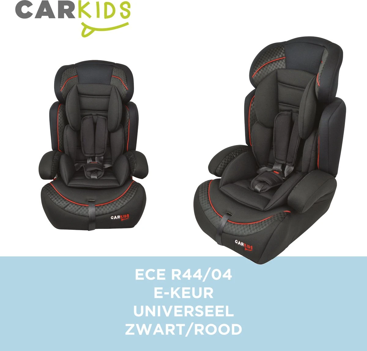 Carkids Verstelbaar Kinderautostoeltje Zwart En Rood | Kinderautostoel Groep 1-2-3 | Kinderen Van 9 Maanden-12 Jaar | 9-36 Kg - Image 3