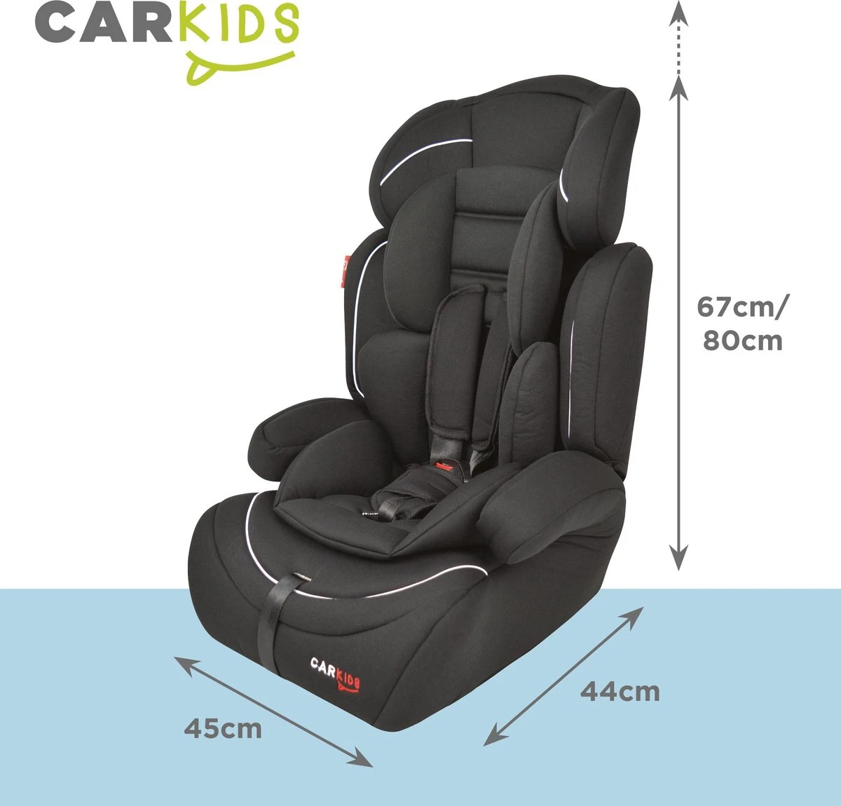 Carkids Verstelbaar Kinderautostoeltje Zwart En Wit | Kinderautostoel Groep 1-2-3 | Kinderen Van 9 Maanden-12 Jaar | 9-36 Kg - Image 4