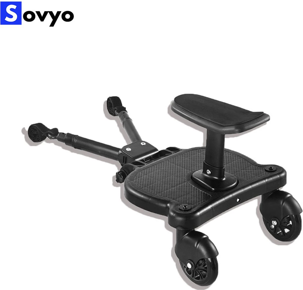 Merkloos Meerijdplankje Universeel Buggy/Kinderwagen - Kinderwagen Accessoire Met Afneembaar Zitje Van Hoogwaardige Kwaliteit - Verstelbaar Meerijdplankje - Image 8