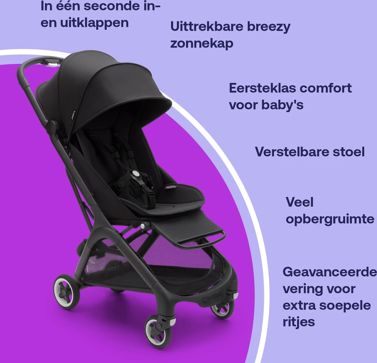 Bugaboo Butterfly Midnight Black - Buggy - Image 3