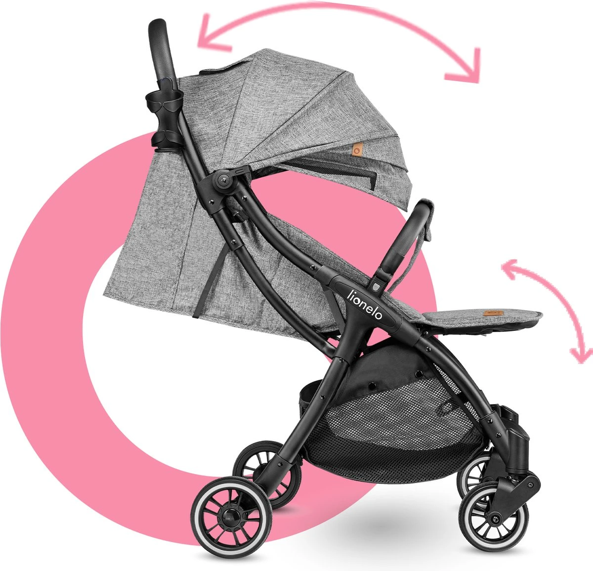 Lionelo Buggy Julie One - Kinderwagen Premium - Automatisch Opvouwen - Wandelwagen Tot 22 Kg - Comfortabele Zitje - Afbeelding 10