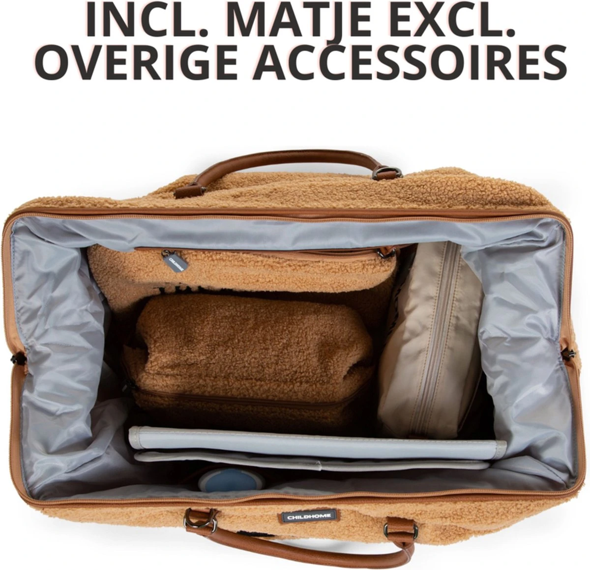 Childhome Mommy Bag Groot - Teddy - Beige - Image 3