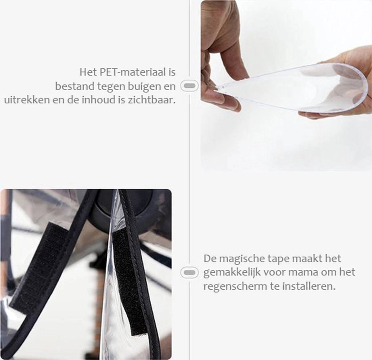 Achilles Universele Regenhoes Kinderwagen (2023 Model)– Buggy Hoes Universeel – Tegen Regen & Miezer - Image 9