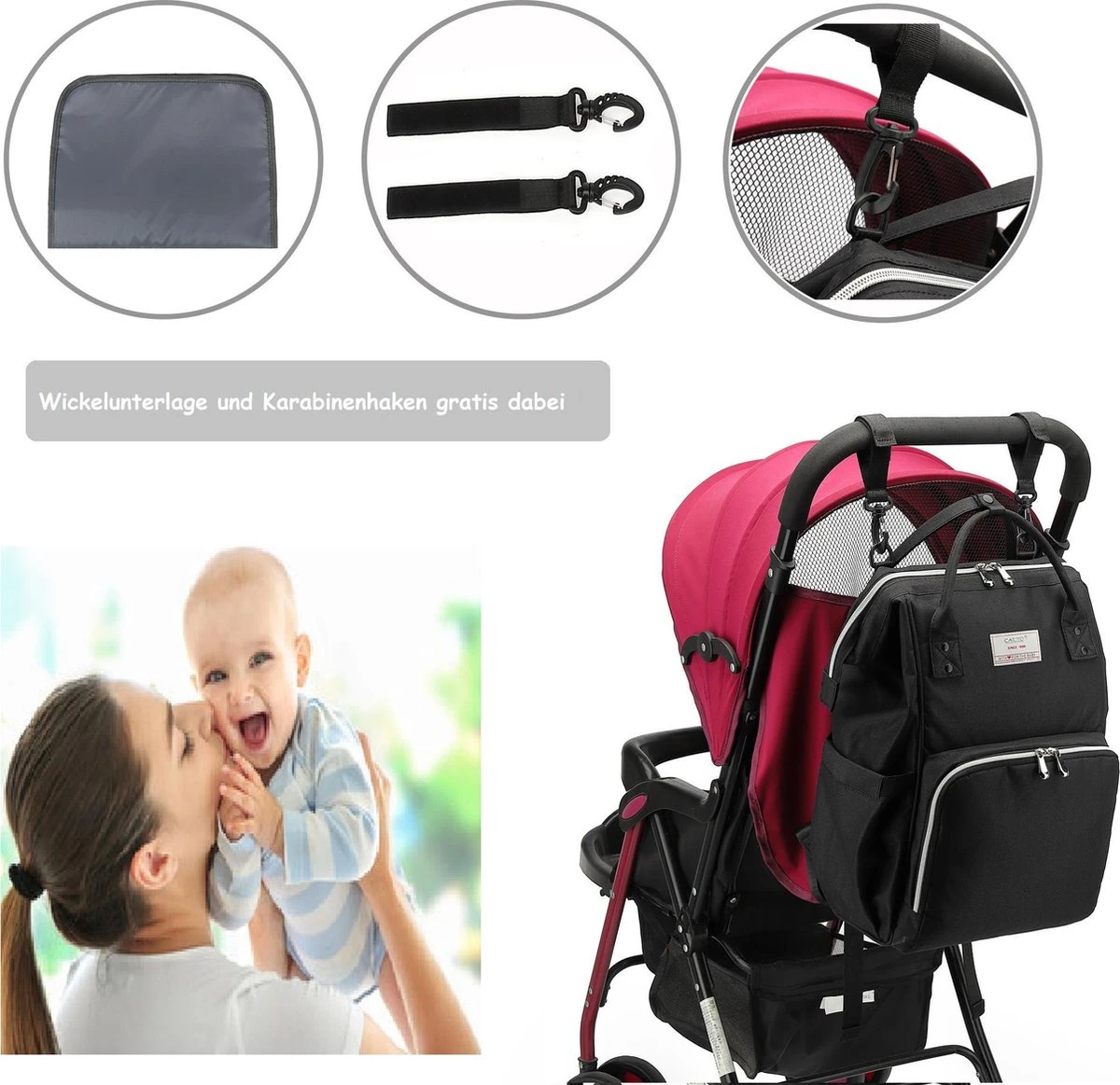 Massi Miliano Luiertas Unisex Zwart (M-22003-6) - Image 4