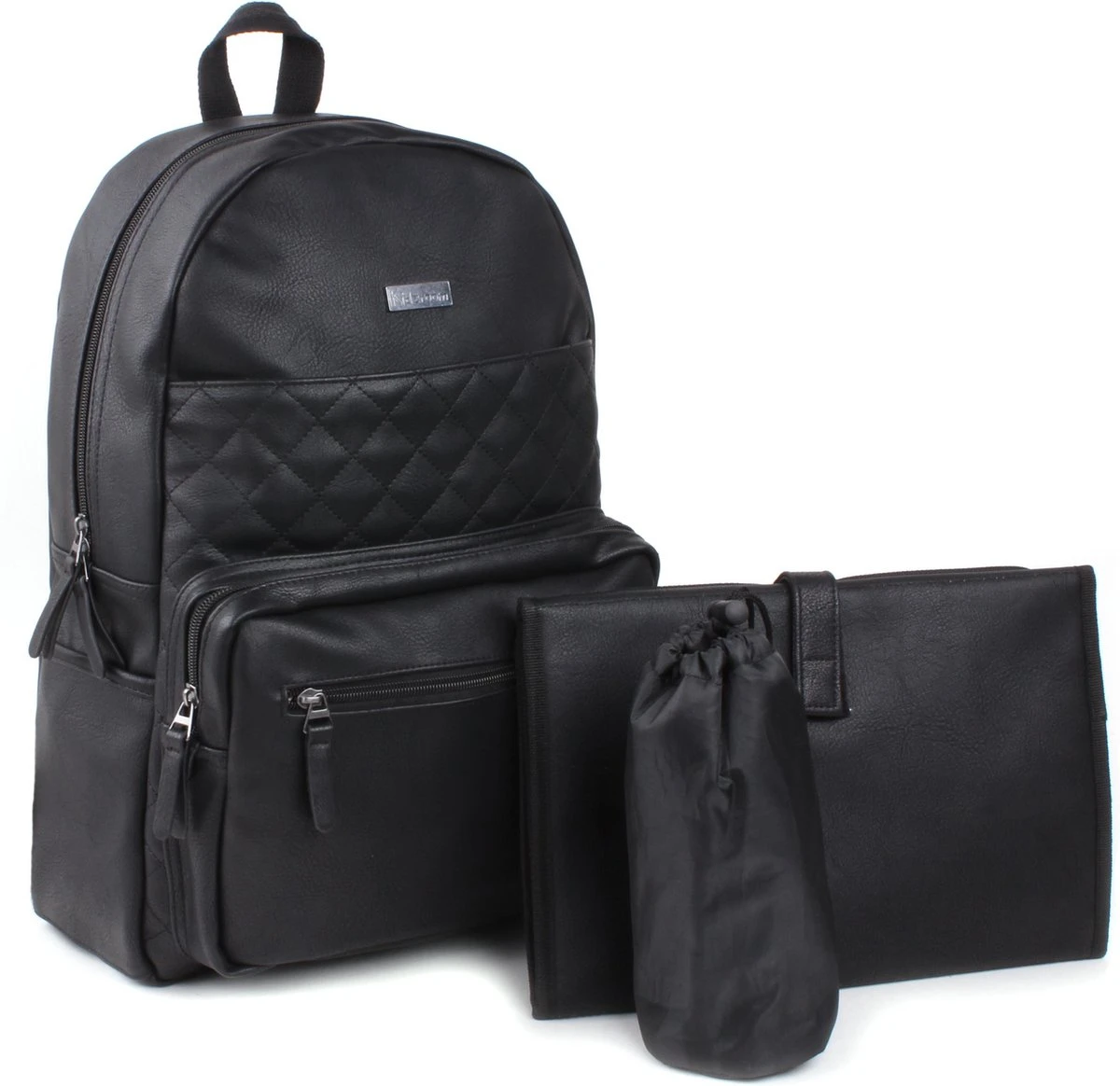 Kidzroom Popular Luiertas Rugzak - Zwart - Verschoonmatje - Flessenhouder - Image 6