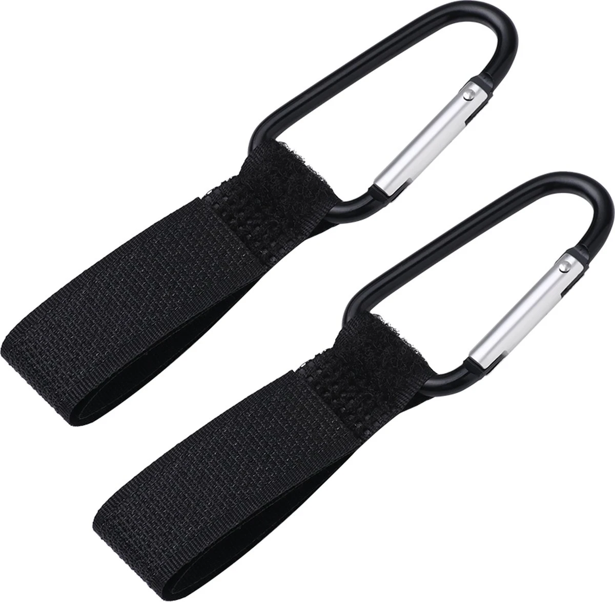 Merkloos Kinderwagen Haak - Tassenhaak - Boodschappenhaak - 2 Stuks - Zwart - Universele Haak - Buggyhaak - Kinderwagenhaak - Luiertashaak - Luiertas Haak - Image 4