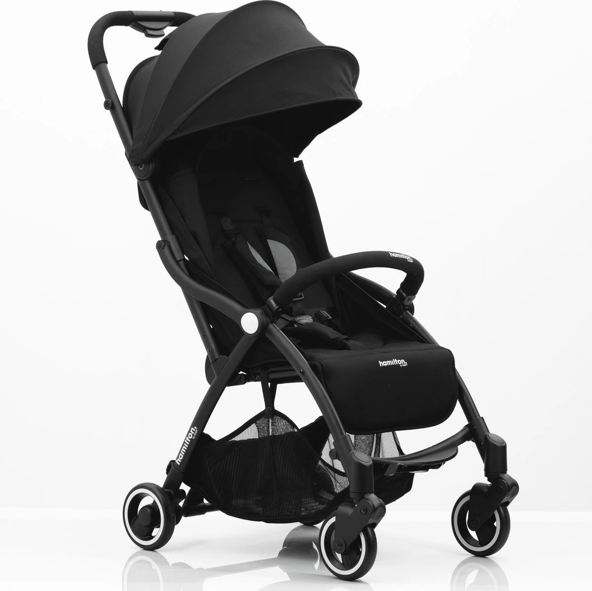 Hamilton By Yoop S1 Plus Buggy – Nieuw En Hoger 2023 Model – Premium Budget Stroller Met One Hand Folding Technologie – Zwart/Antraciet – Lichte, Verstelbare En Wendbare Kinderwagen Met Vele Gemakken - Afbeelding 3
