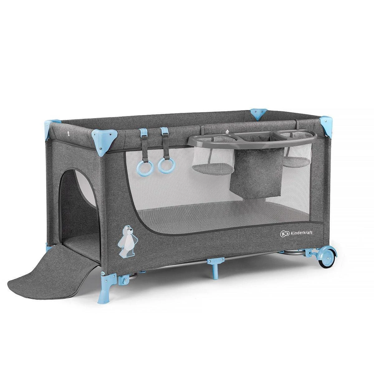 Kinderkraft Joy Luxe - Campingbed Met Schommelfunctie Blauw - Image 6