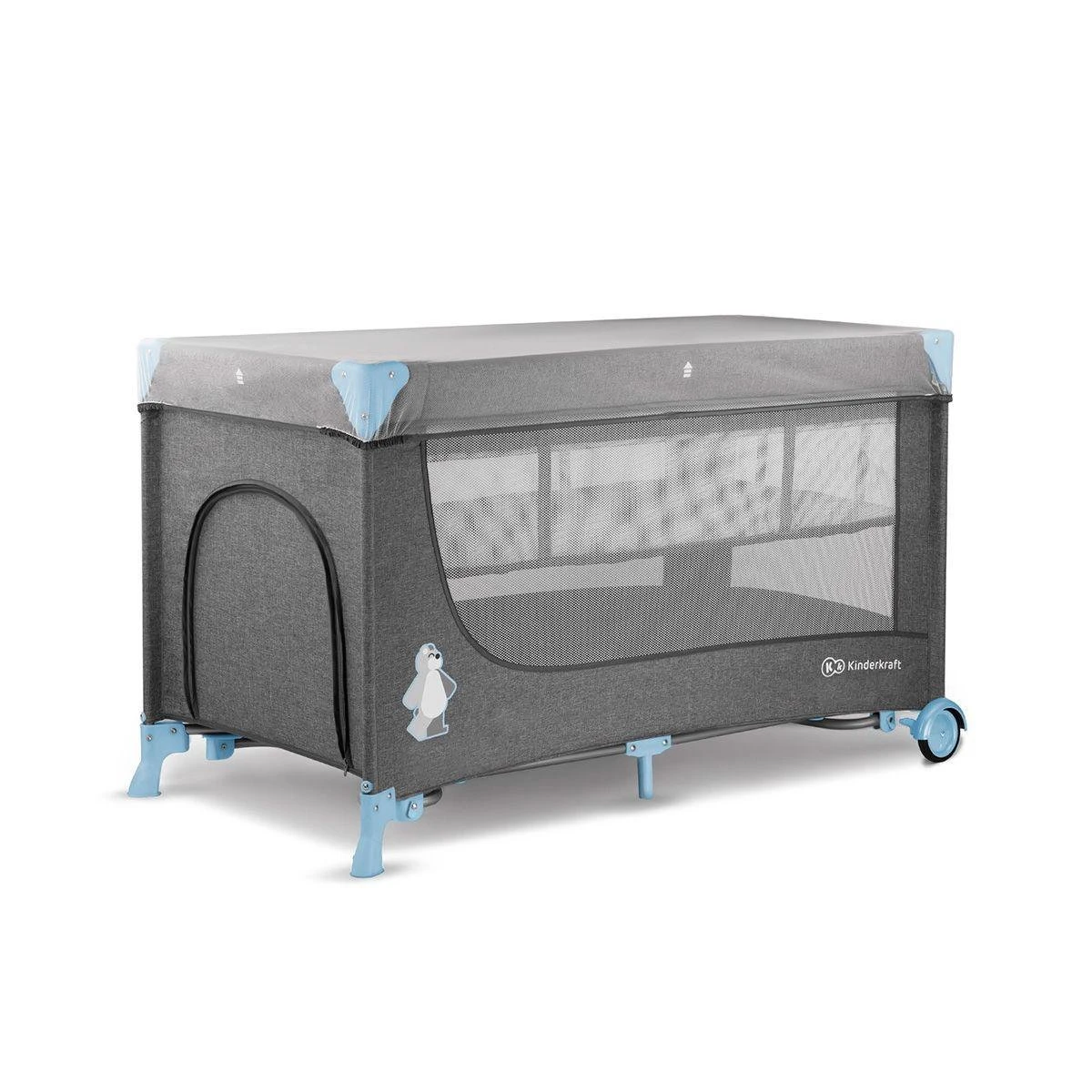 Kinderkraft Joy Luxe - Campingbed Met Schommelfunctie Blauw - Image 9