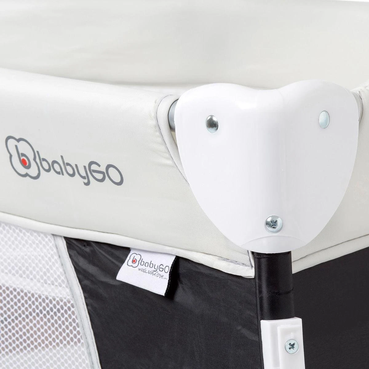 Campingbed BabyGO Sleeper DeLuxe Zwart (incl. Bodemverhoger) - Image 4