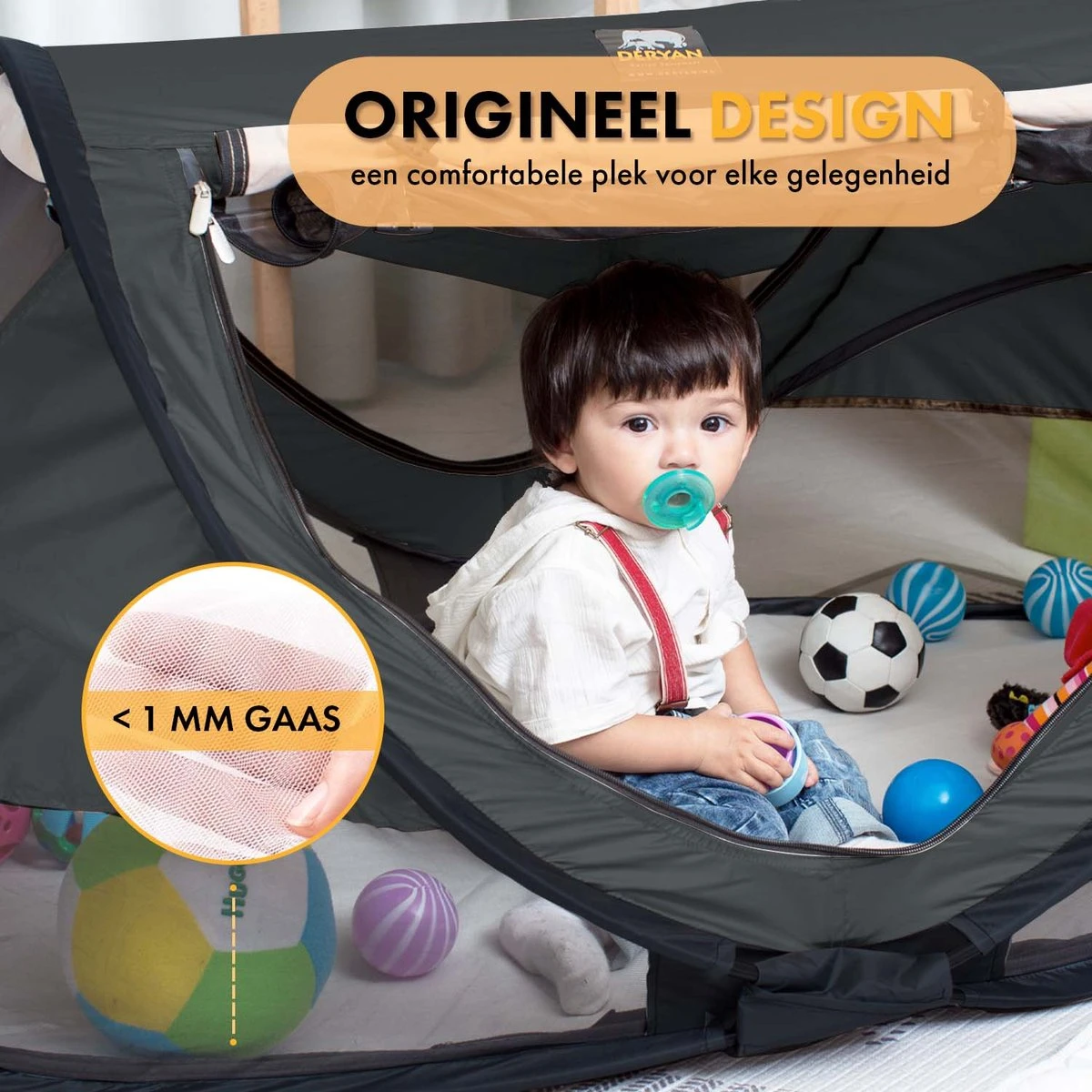 Deryan Peuter Luxe Campingbedje – Inclusief Zelfopblaasbare Matras - Zwart - Image 5