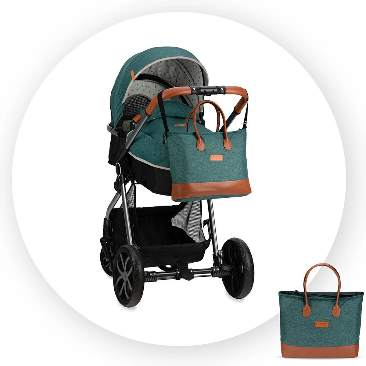 MoMi Kinderwagen - Compacte 2 In 1 Combiwagen - Limuru - Groen (geschikt Van 0-3 Jaar) - Image 12