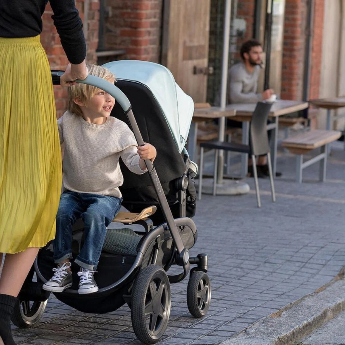 Quinny Hubb Mono Kinderwagen - Frost On Black - Image 4