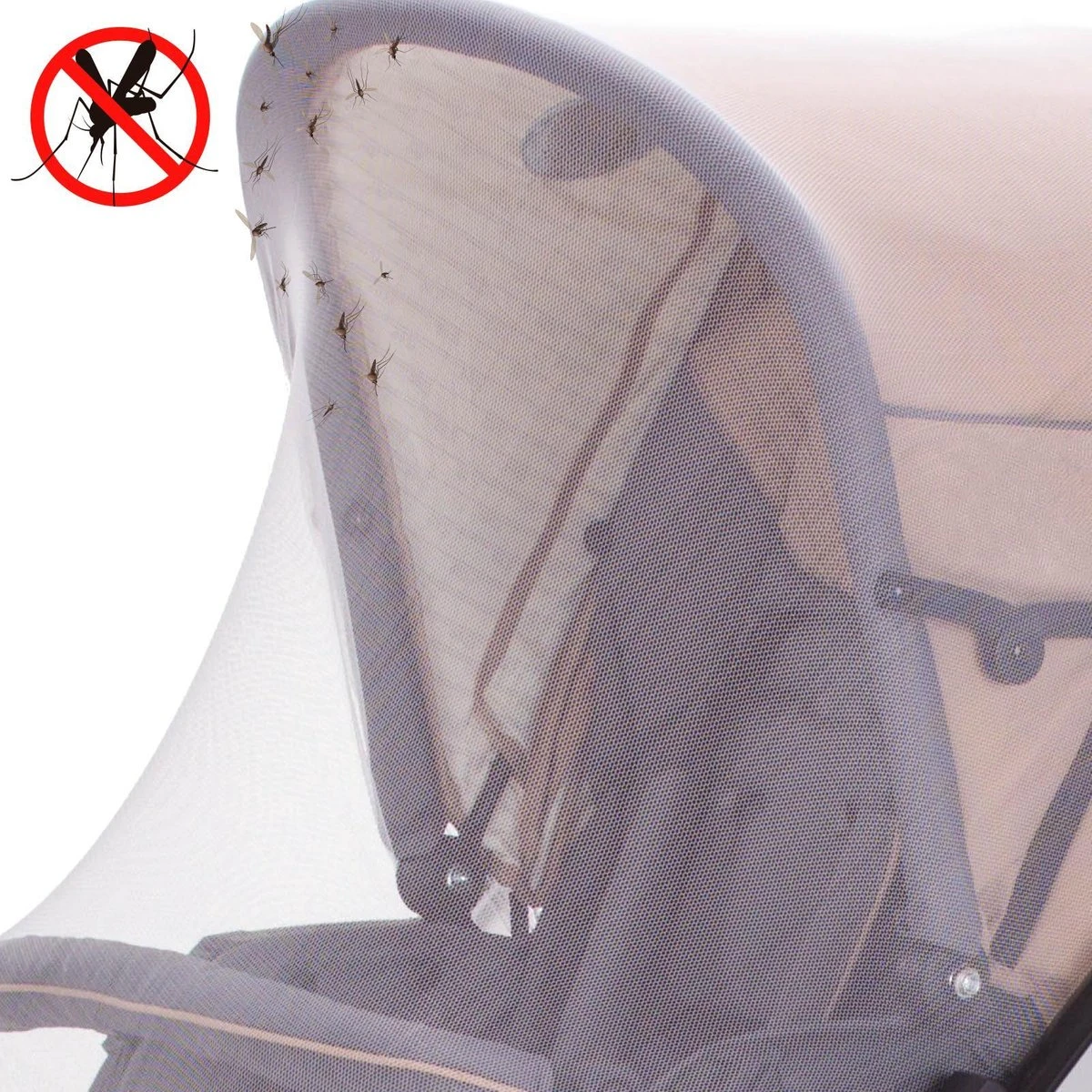 Universele Klamboe – Muggen- & Insectengaas Babybed – Muskieten En Muggennet – Voor Ledikant Kinderwagen Campingbedje – Wit - Image 6