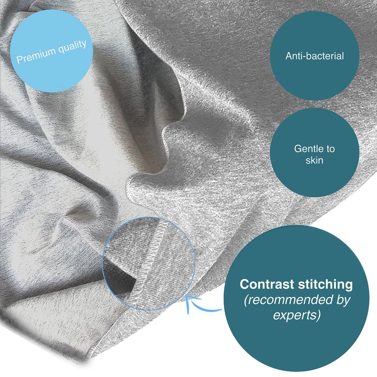 Makimaja Baby Sling - Licht Grijs - Hoge Kwaliteit 100% Natuurlijk Katoen Baby Sling - Baby Sling Pasgeborenen En Baby's Tot 15 Kg - Plus Inclusief: Baby Slabbetje - Image 4