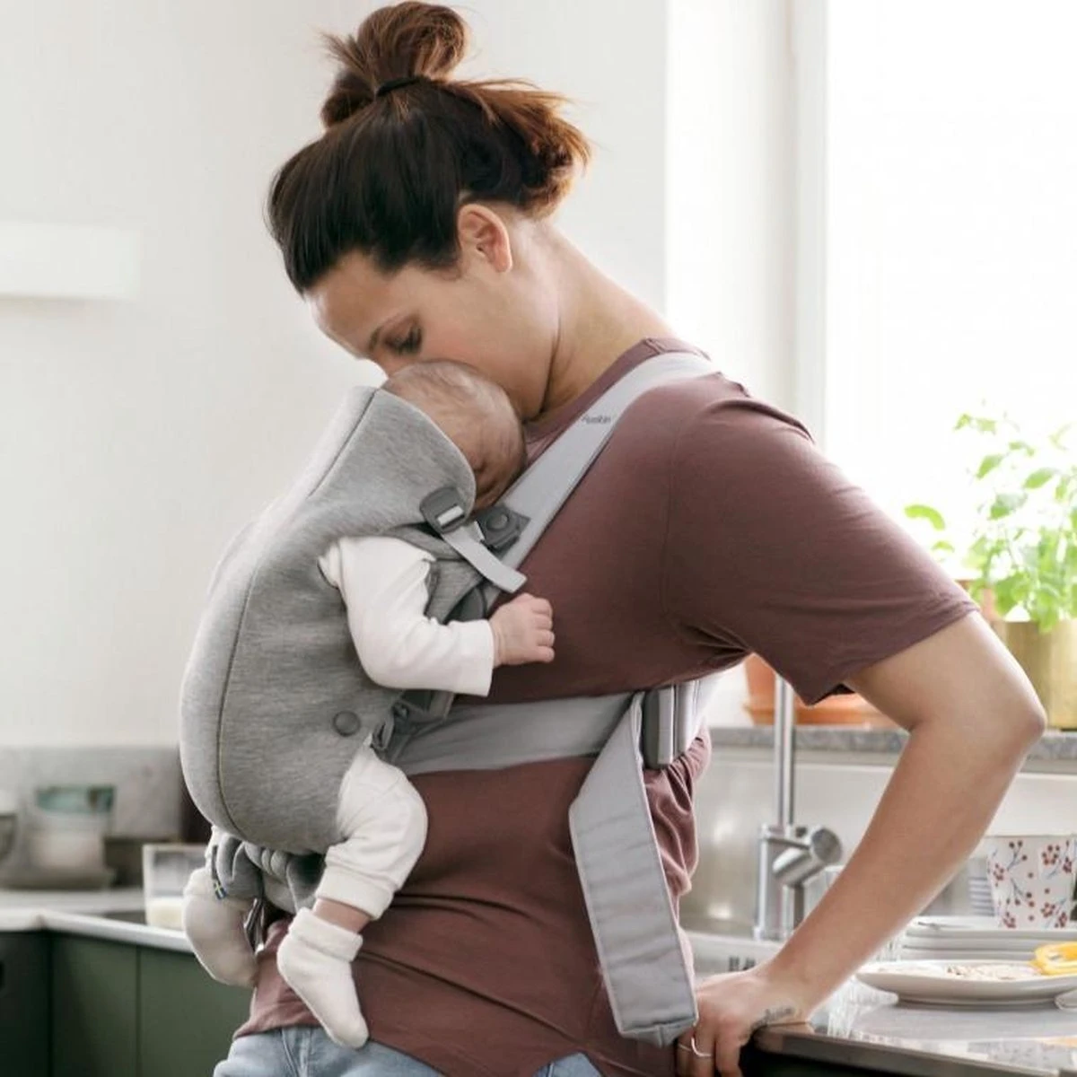 BabyBjörn Draagzak Mini - 3D Jersey - Lichtgrijs - Image 8