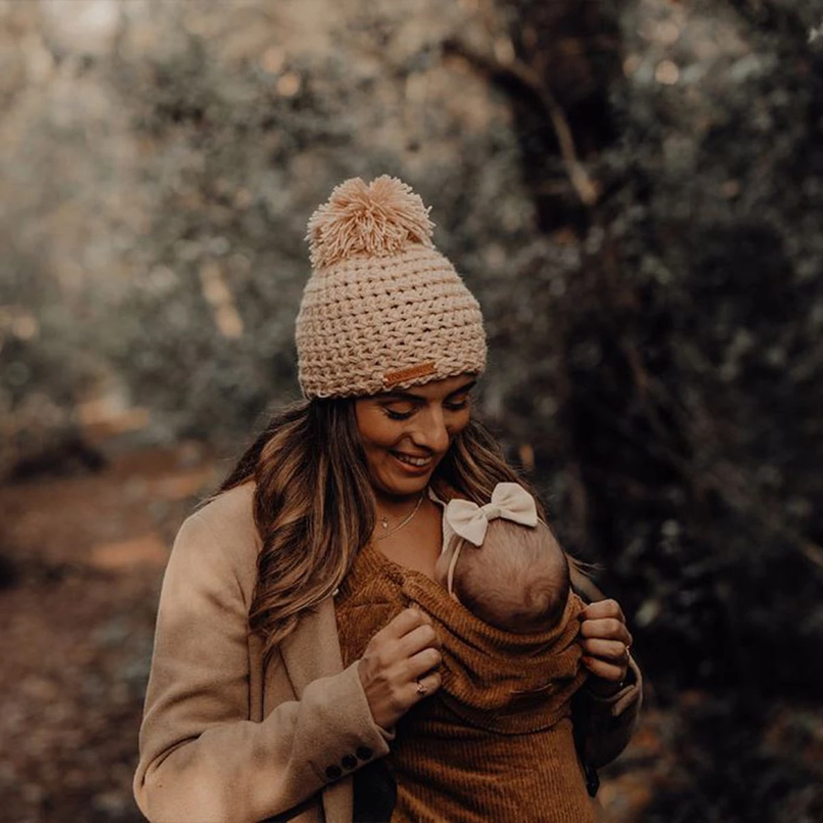 ByKay - Draagzak - Click Carrier Classic - Ribbed Velvet - Mustard Brown - Image 6