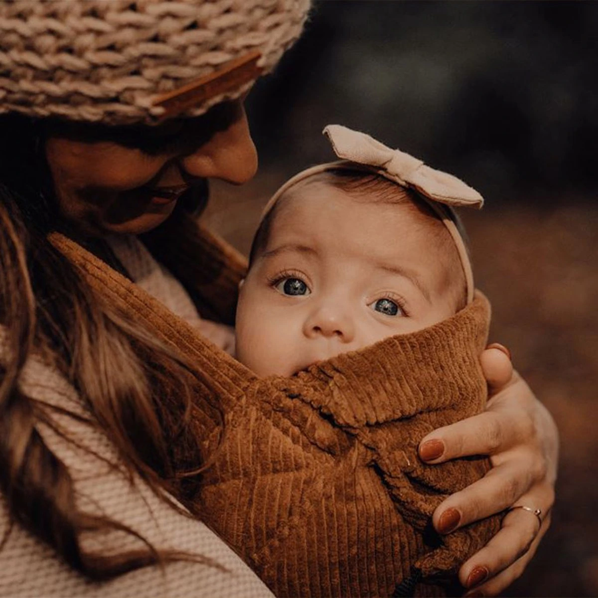 ByKay - Draagzak - Click Carrier Classic - Ribbed Velvet - Mustard Brown - Image 7