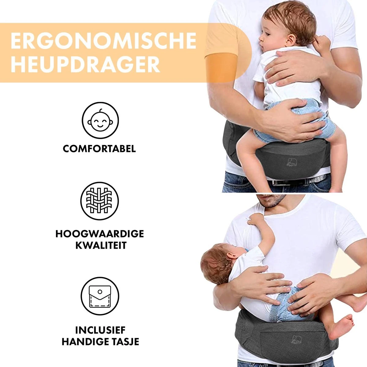 Heup Zitje - Baby En Peuter Zitje - Heup Drager - Ergonomisch - Draagzak