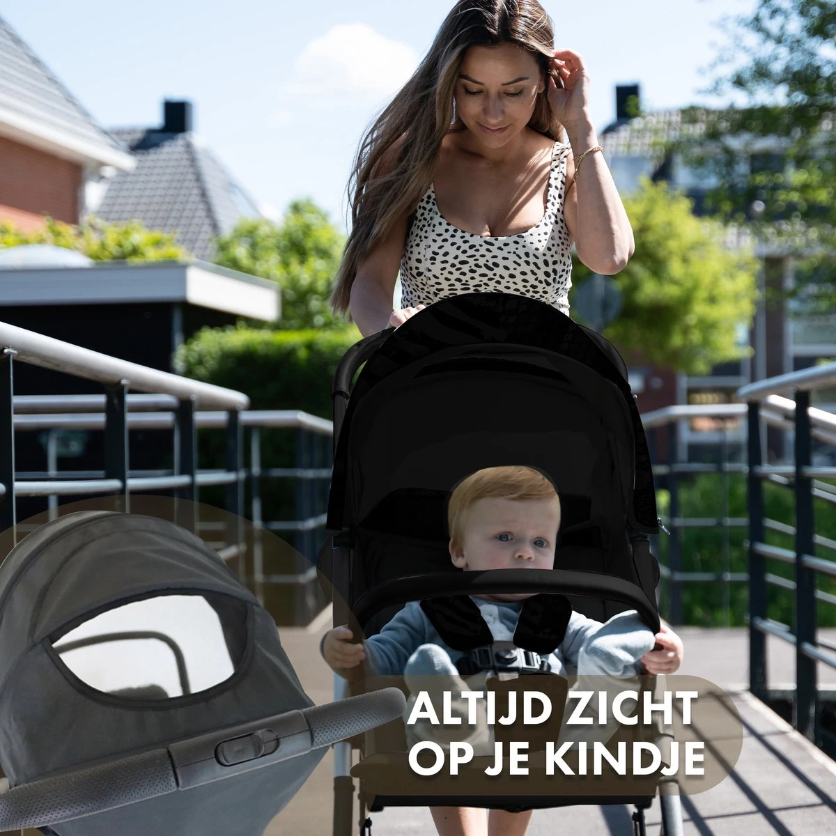 Deryan Rolo Luxe Lichtgewicht Buggy - Zwart - Image 4