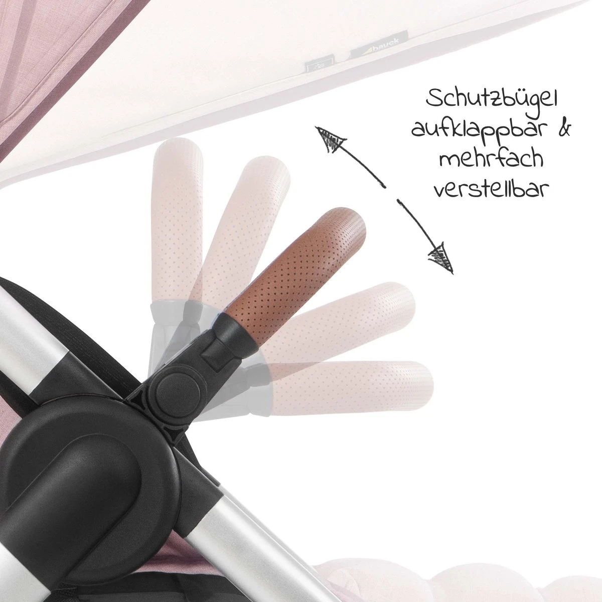 Hauck UpTown Buggy - Met één Hand Opvouwbaar - Roze - Afbeelding 13