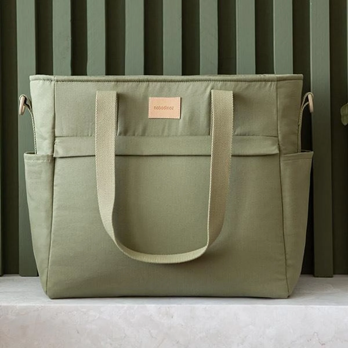 Nobodinoz Baby On The Go Luiertas Olive Green - Image 7