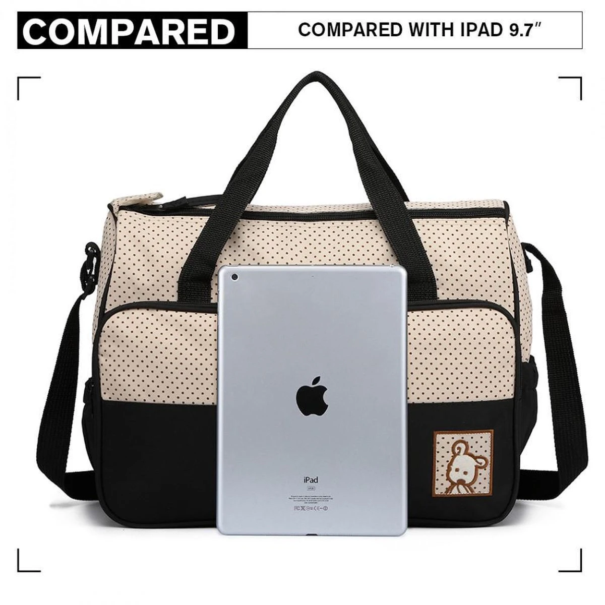 Miss Lulu Luier- En Verzorgingstas - 5 Set - Zwart (9026 BK) - Image 5