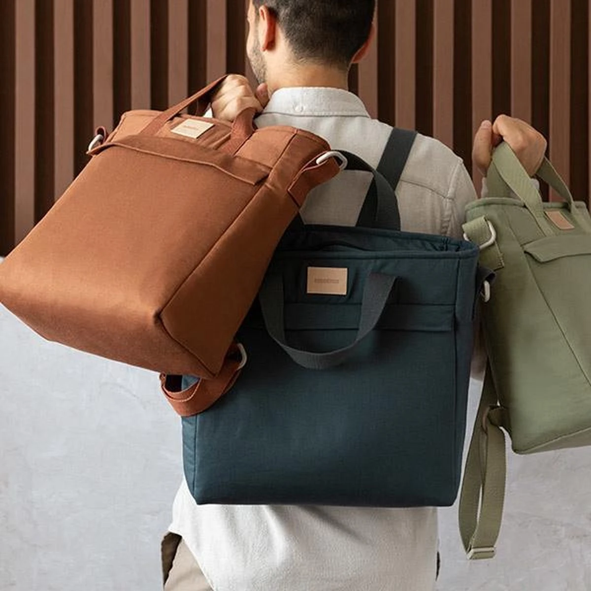 Nobodinoz Baby On The Go Luiertas Rugzak Carbon Blue - Image 7