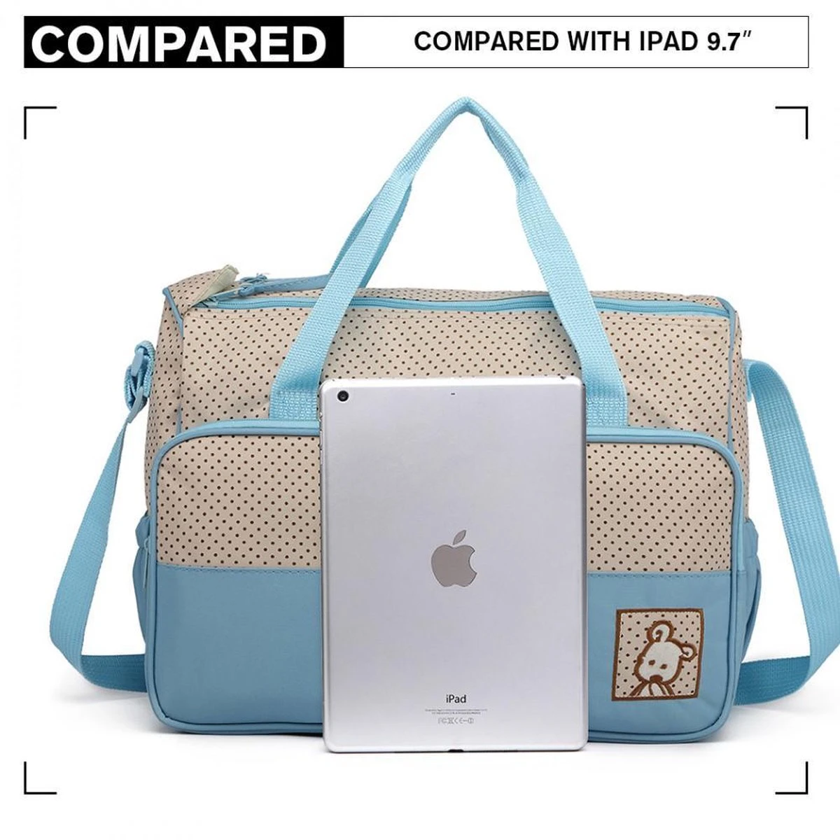 Miss Lulu Luiertas - 5-delige Verzorgingstas Set - Lichtblauw (9026 BE) - Image 5