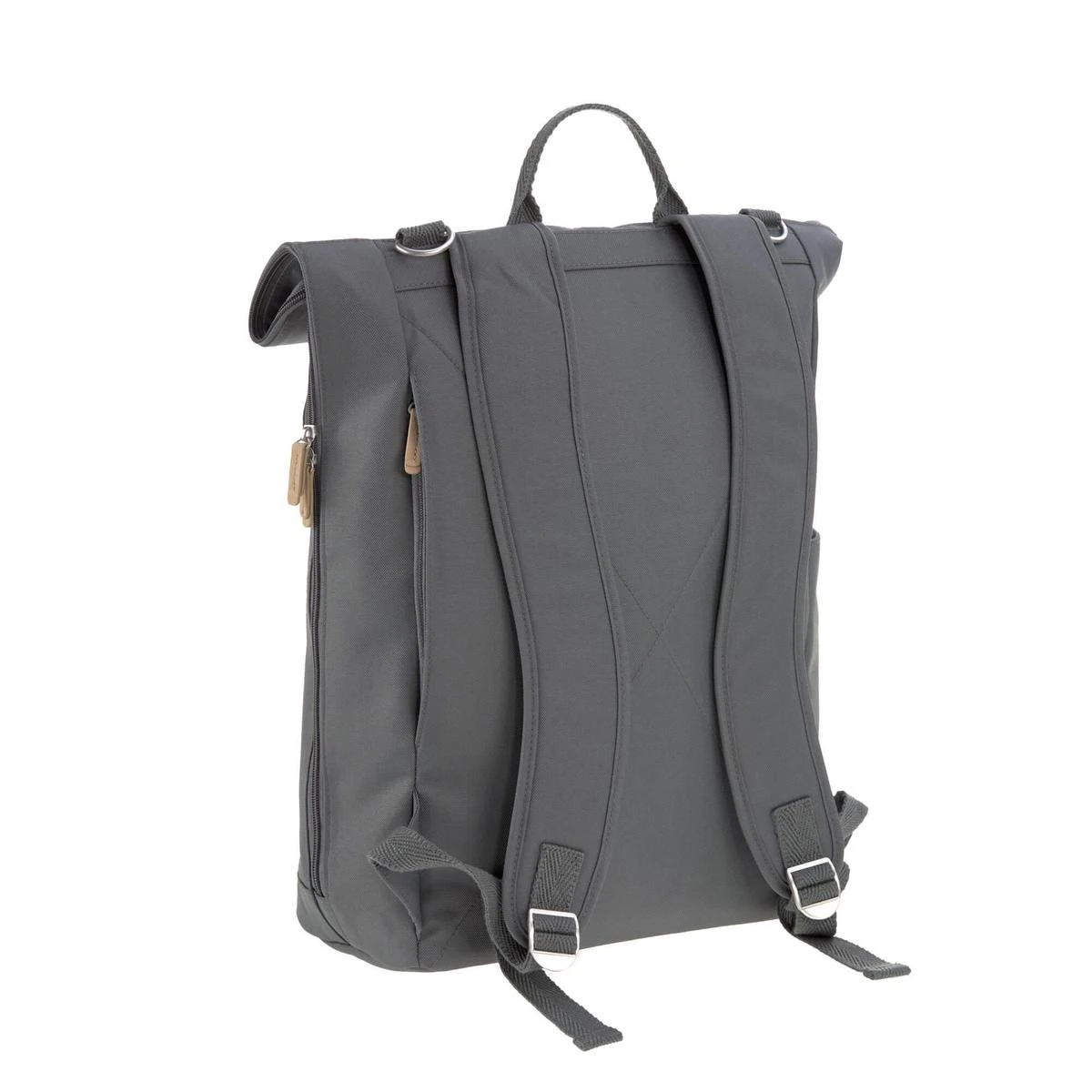 LÄSSIG Luiertas Rolltop Backpack Rugzak Incl Verschoningsmatje Antraciet - Image 7